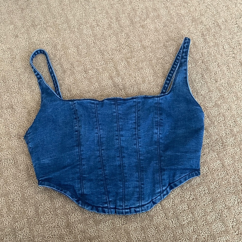 Zara denim corset